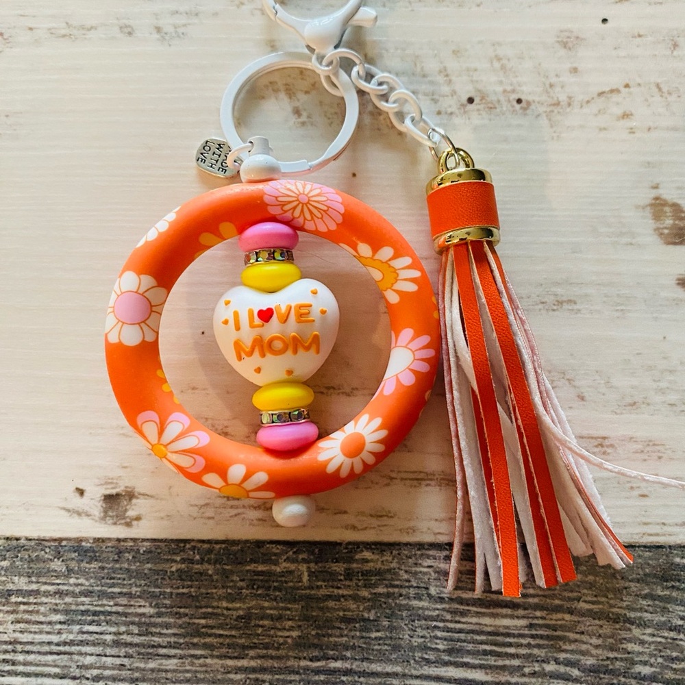 Orange Floral Key Holder